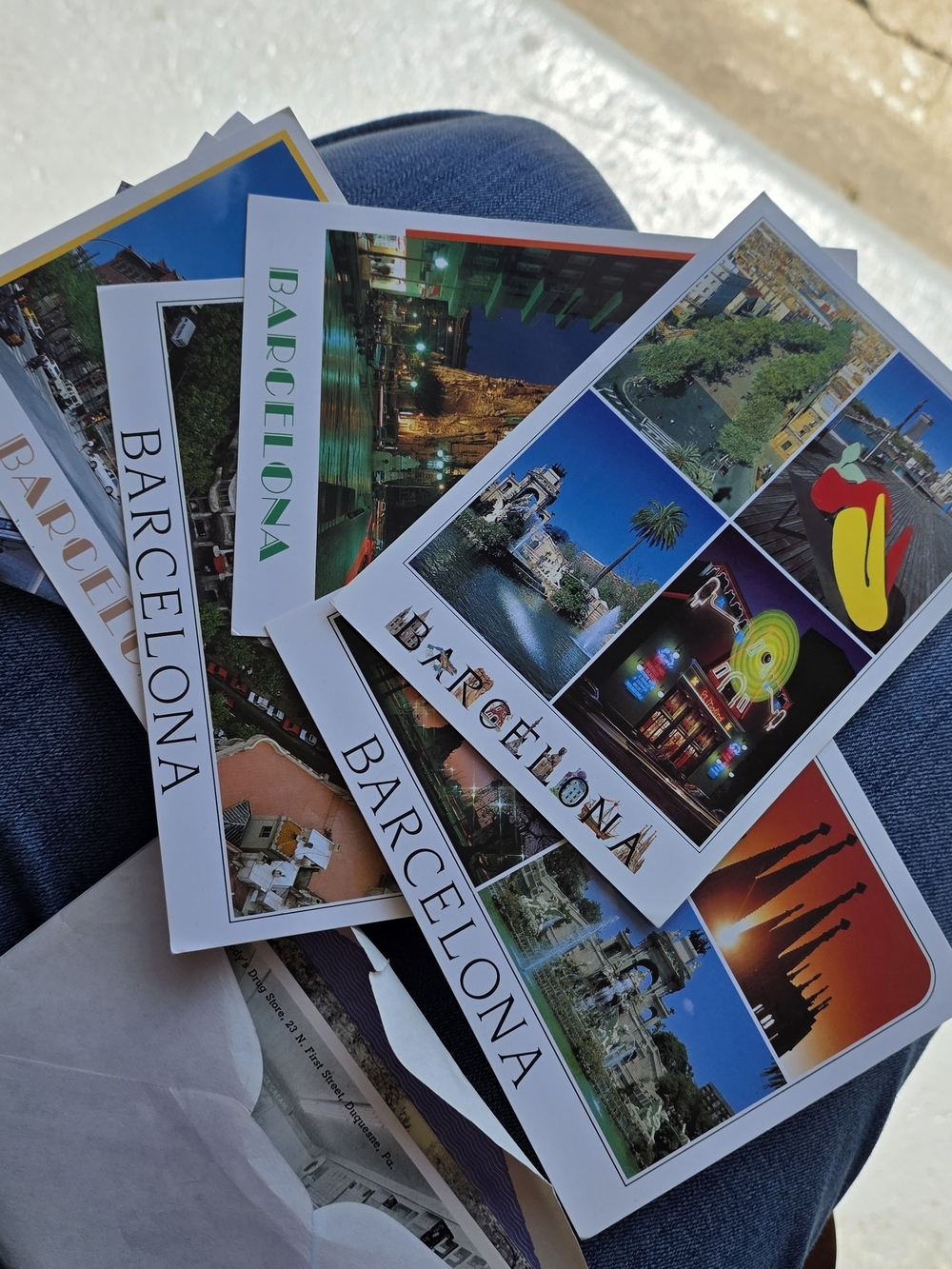 Barcelona and Old Pittsburgh Souvenir Postcards Set
